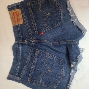Levi's Blue Denim Cutoff Shorts